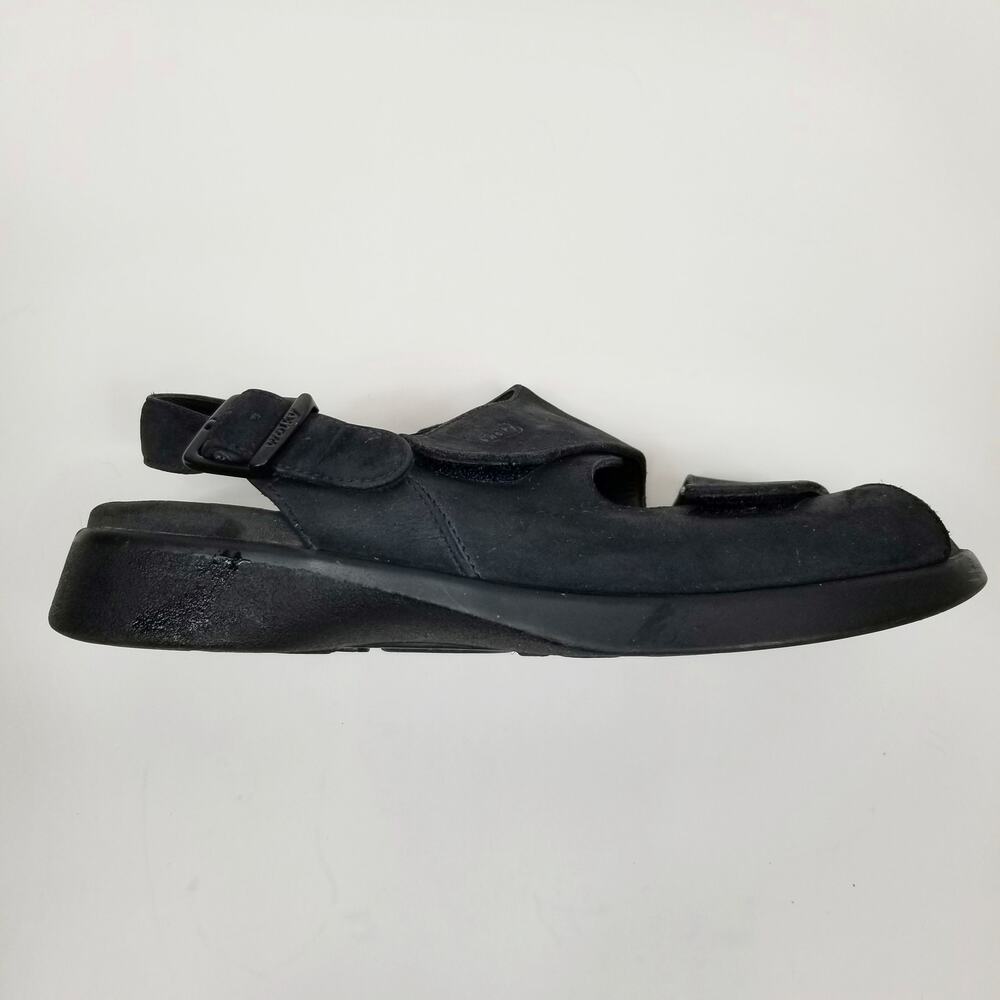 Wolky Nimes Women's Black Nubuck Leather Sandals Size 37 - Picture 4 of 10